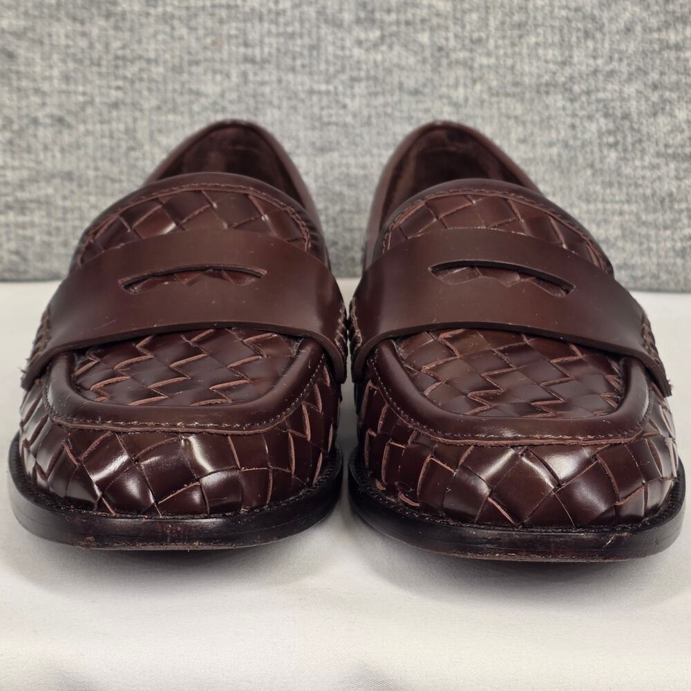 LOEFFLER RANDALL “RACHEL” ESPRESSO WOVEN LEATHER LOAFER – WOMEN’S 7.5B - Picture 12 of 12